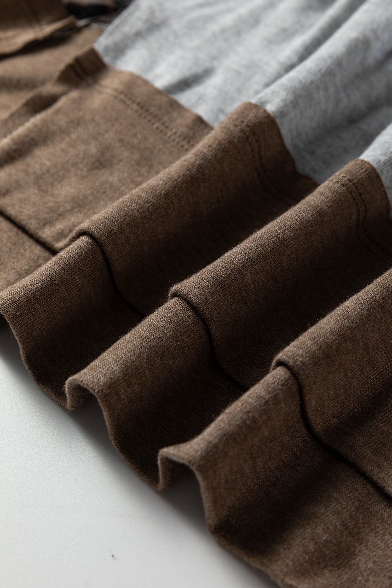 Grey Leopard Patchwork Dolman Sleeve High Low Baggy Top