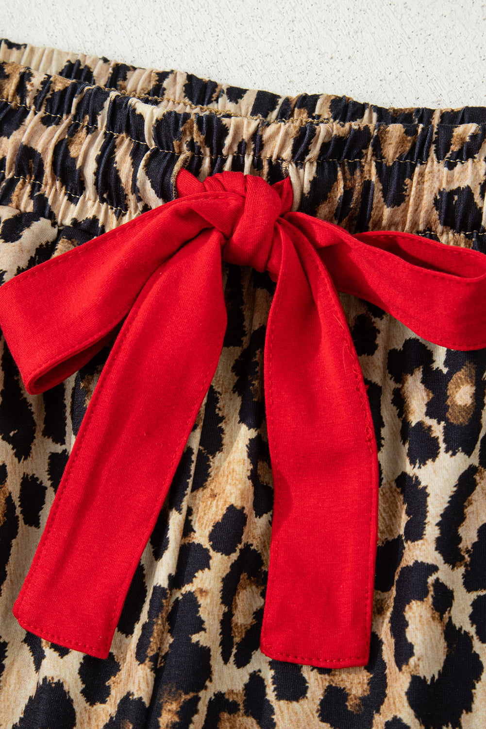 Plaid & Leopard Print Pajama Set