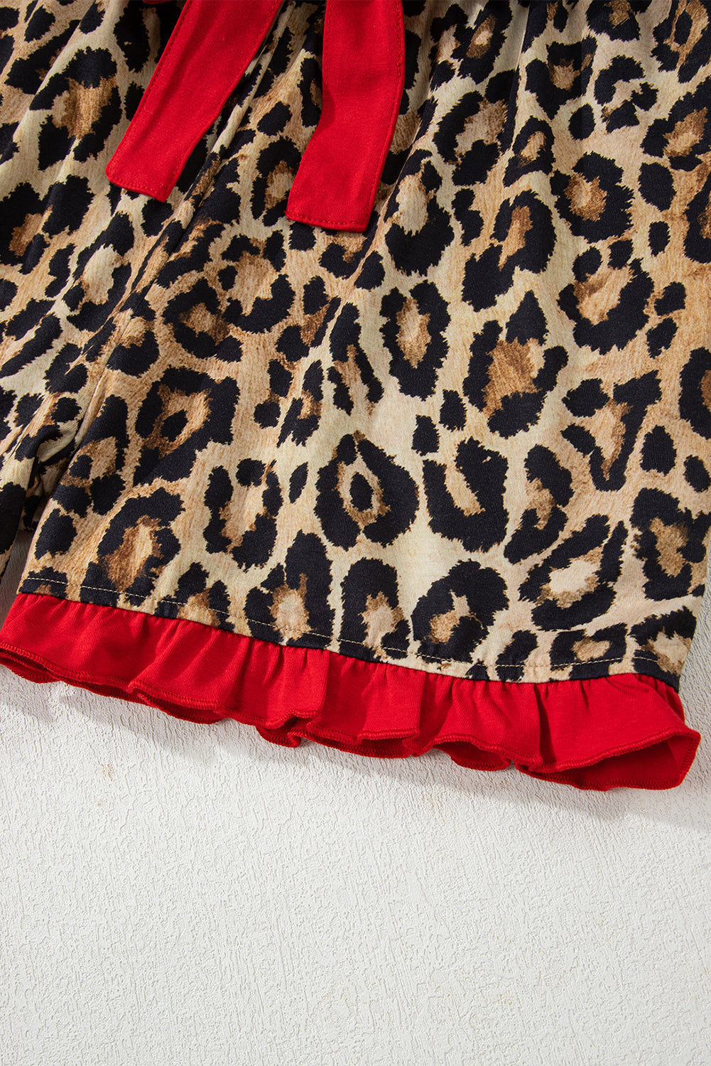 Plaid & Leopard Print Pajama Set