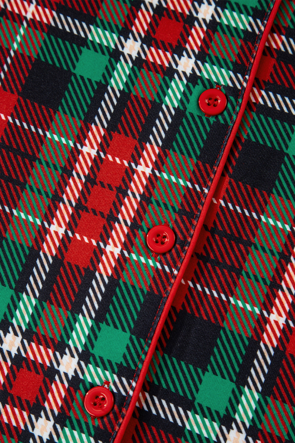 Plaid & Leopard Print Pajama Set