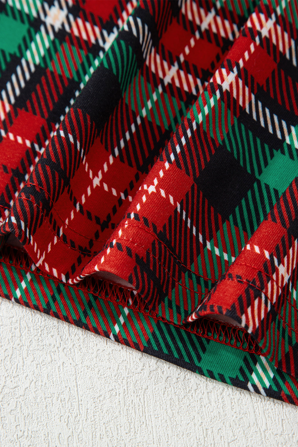 Plaid & Leopard Print Pajama Set